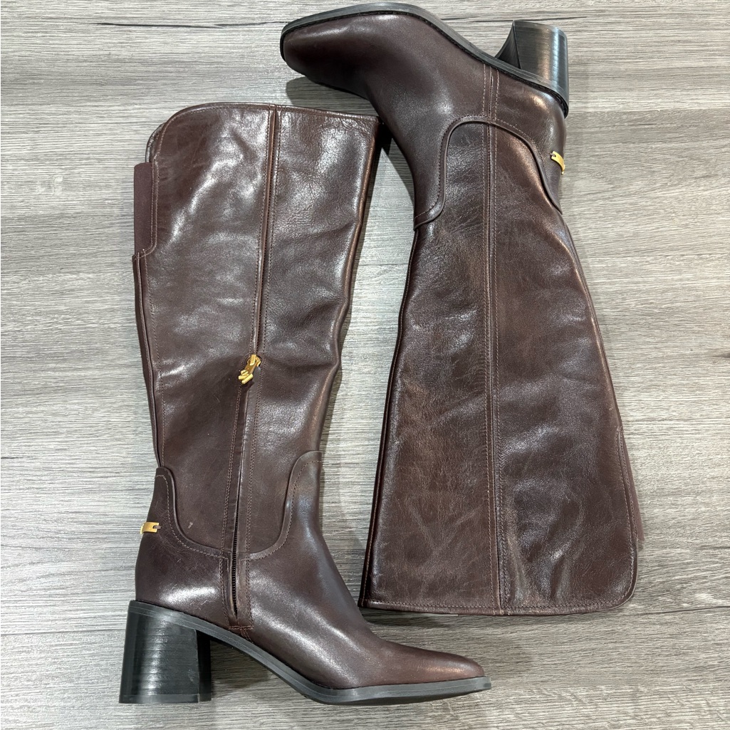 27 Edit Naturalizer Edda Knee-High Riding Boots Size 7 Wide Calf